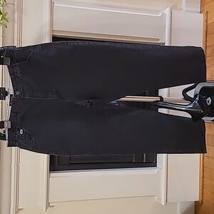 LEE RELAXED FIT ELASTIC WAISTBAND WOMENS SIZE 18 SHORT BLACK JEANS